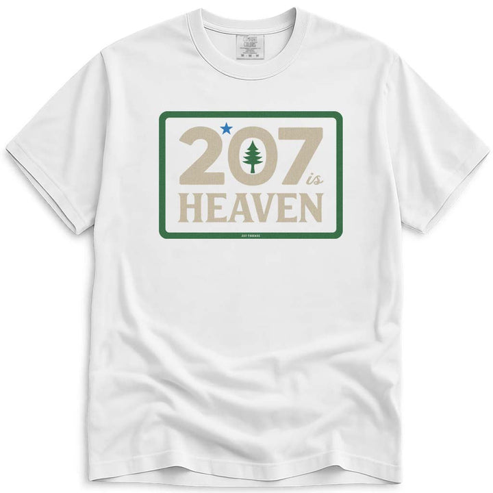 Maine 207 Is Heaven T Shirt - White