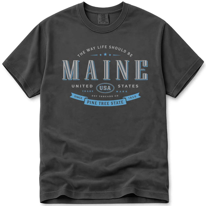 Maine Souvenir T Shirt - Pepper