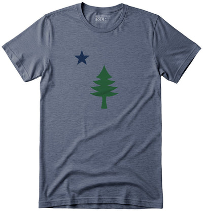 Maine 1901 Flag Tree & Star T-Shirt