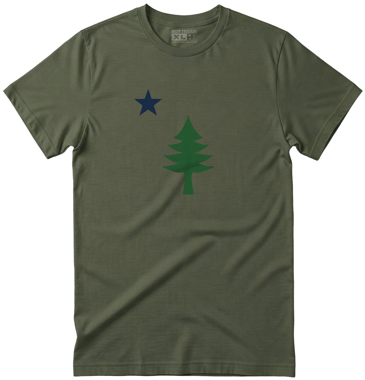 Maine 1901 Flag Tree & Star T-Shirt