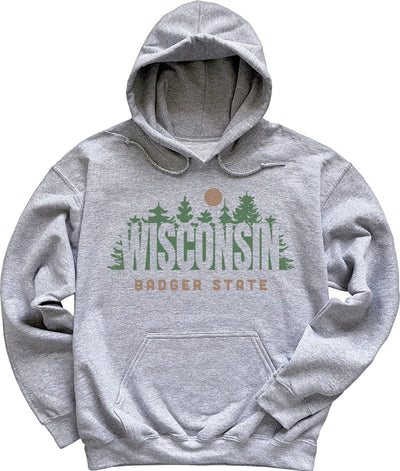 Pine Forest Wisconsin Hoodie Sweatshirt