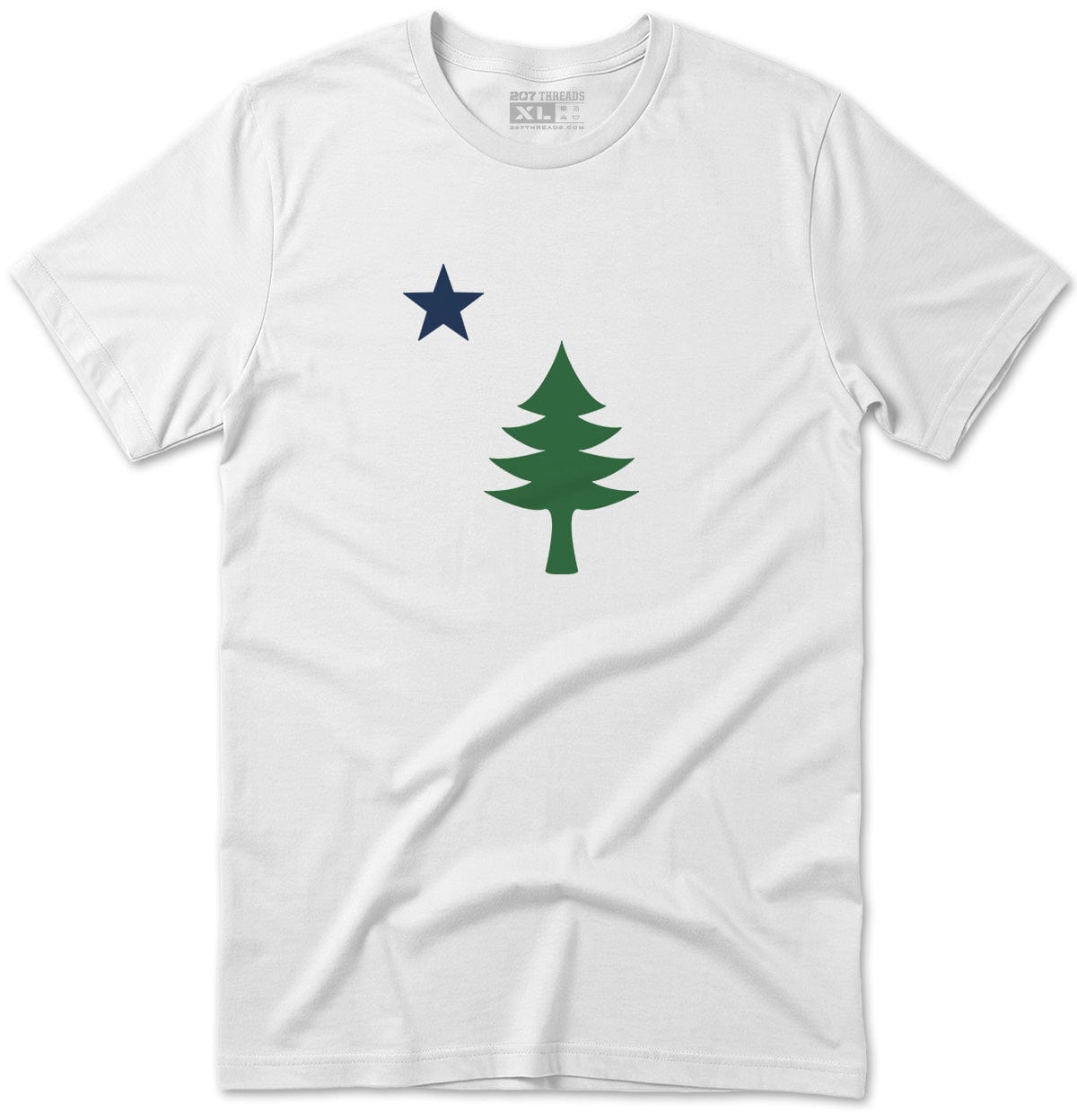 Maine 1901 Flag Tree & Star T-Shirt