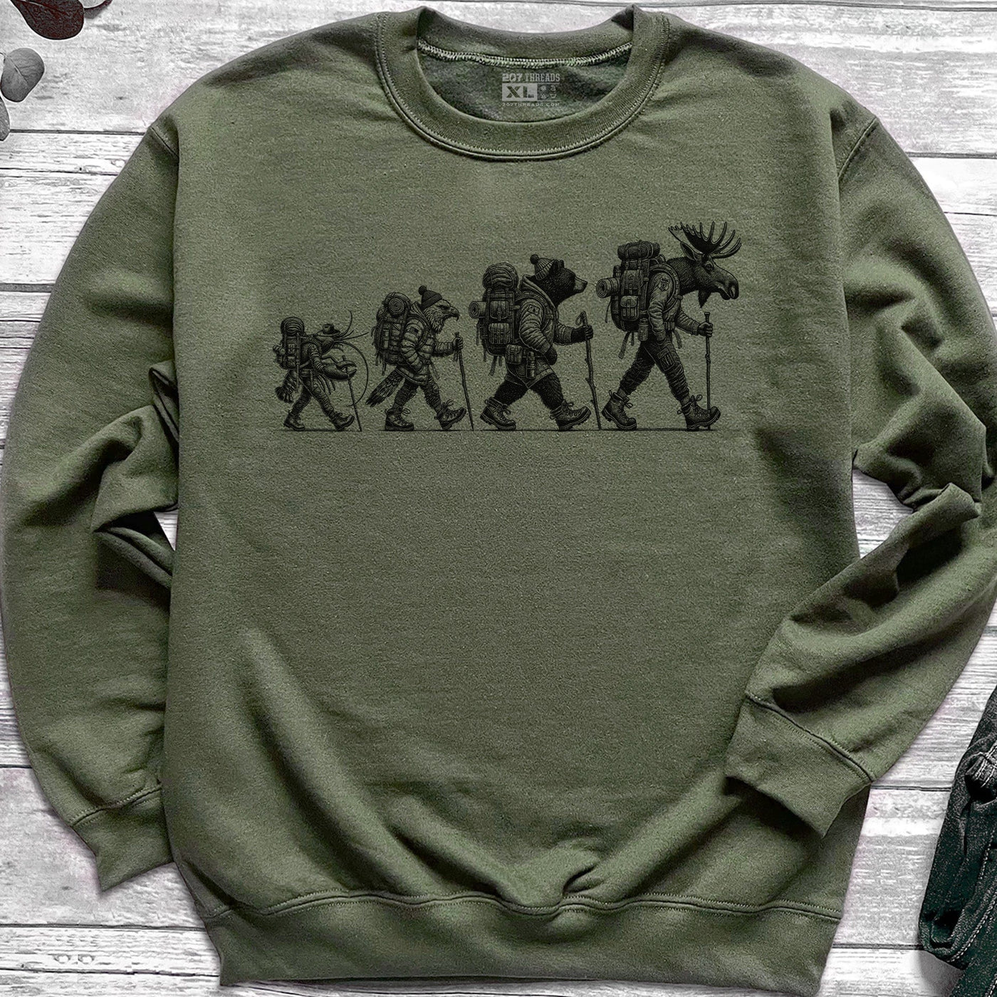 Maine Wildlife Nature Hike Sweatshirt