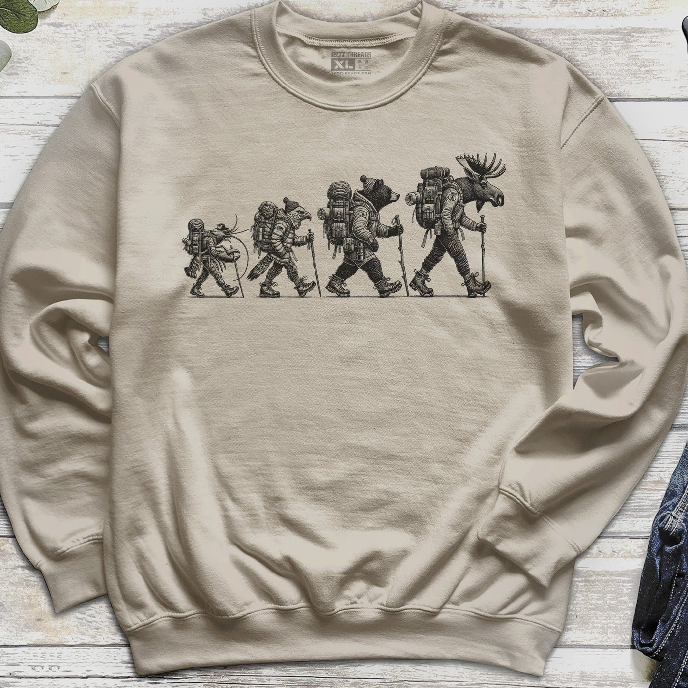 Maine Wildlife Nature Hike Sweatshirt