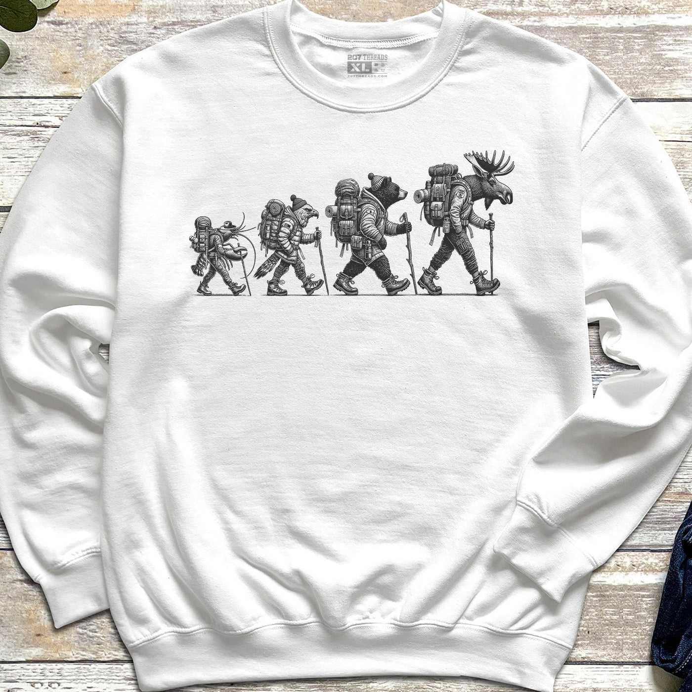 Maine Wildlife Nature Hike Sweatshirt