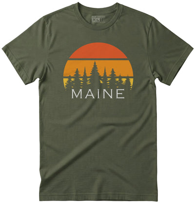 Retro Maine Sunset T-Shirt