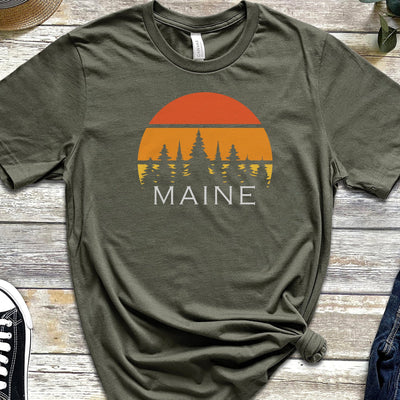 Maine Retro Sunset T-Shirt