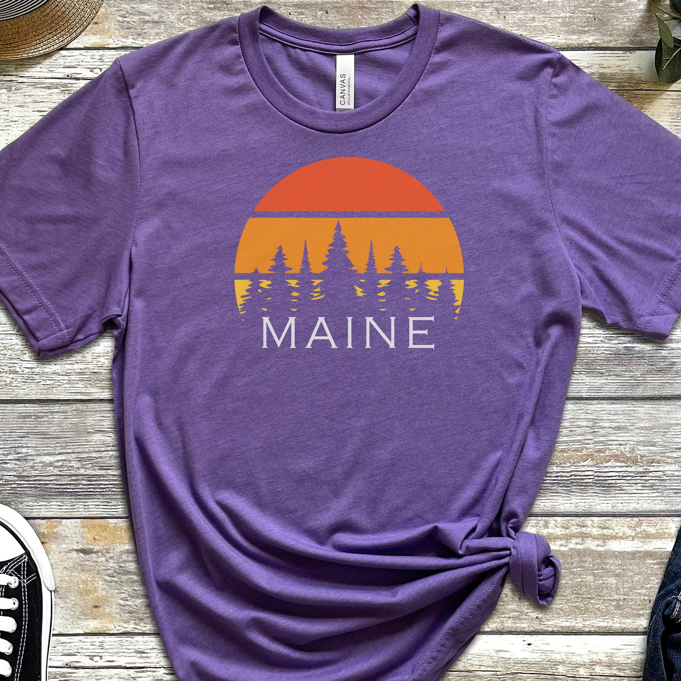 Maine Retro Sunset T-Shirt