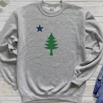 Maine 1901 Flag Tree & Star Sweatshirt