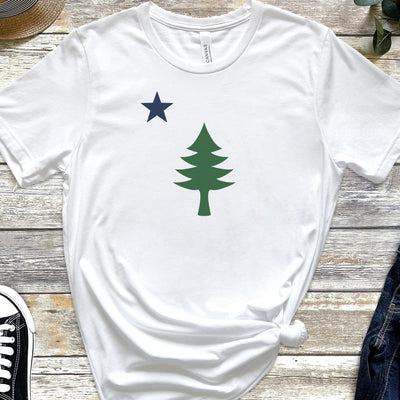 Maine 1901 Flag Tree & Star T-Shirt