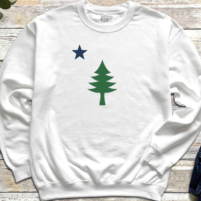 Maine 1901 Flag Tree & Star Sweatshirt