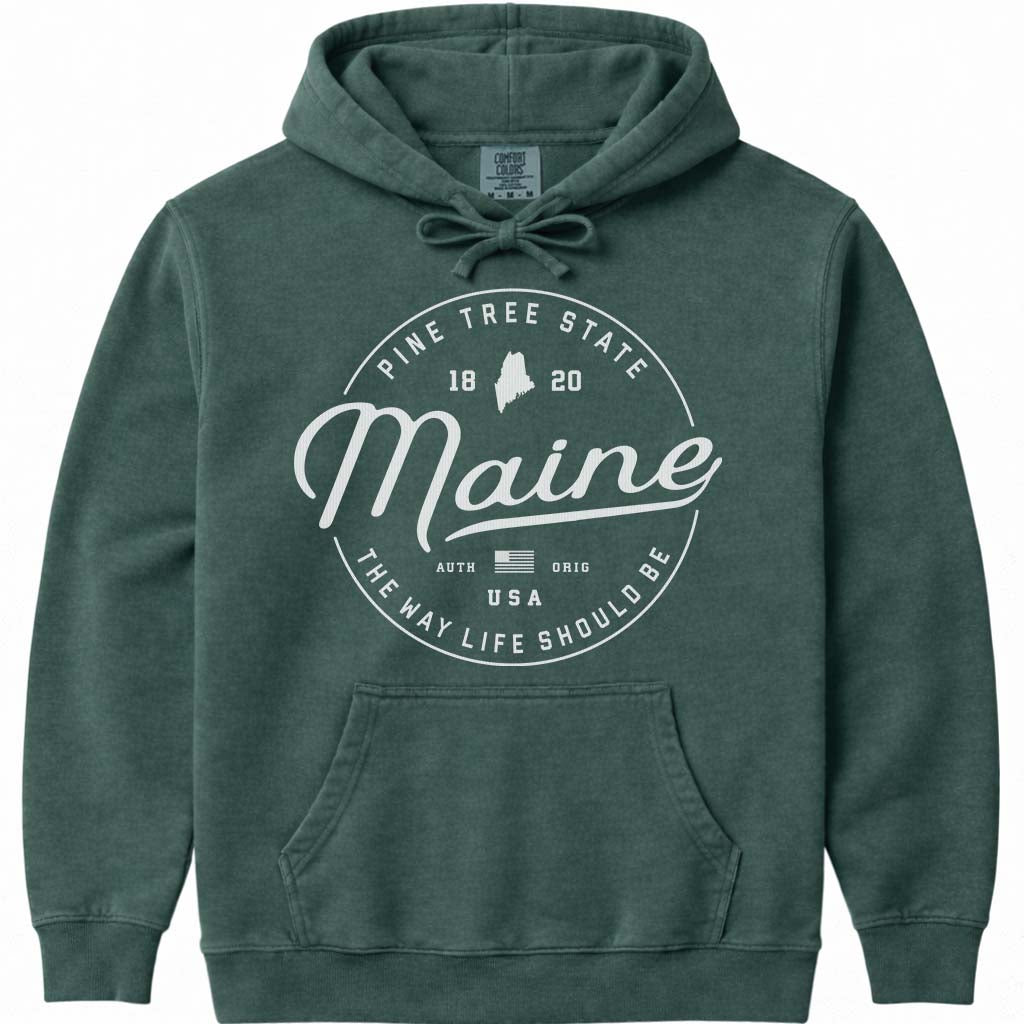 Maine Hoodie Vacationland - Blue Spruce