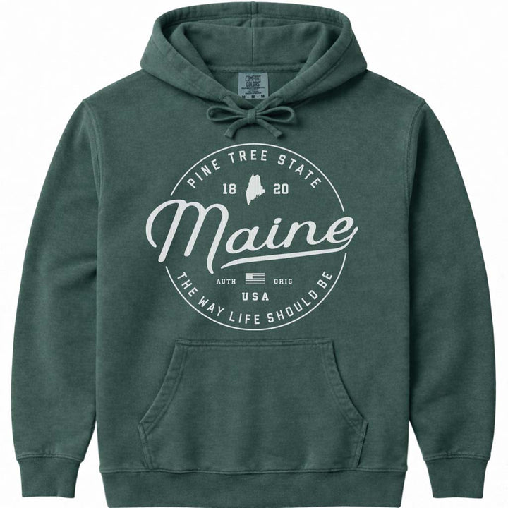 Maine Hoodie Vacationland - Blue Spruce
