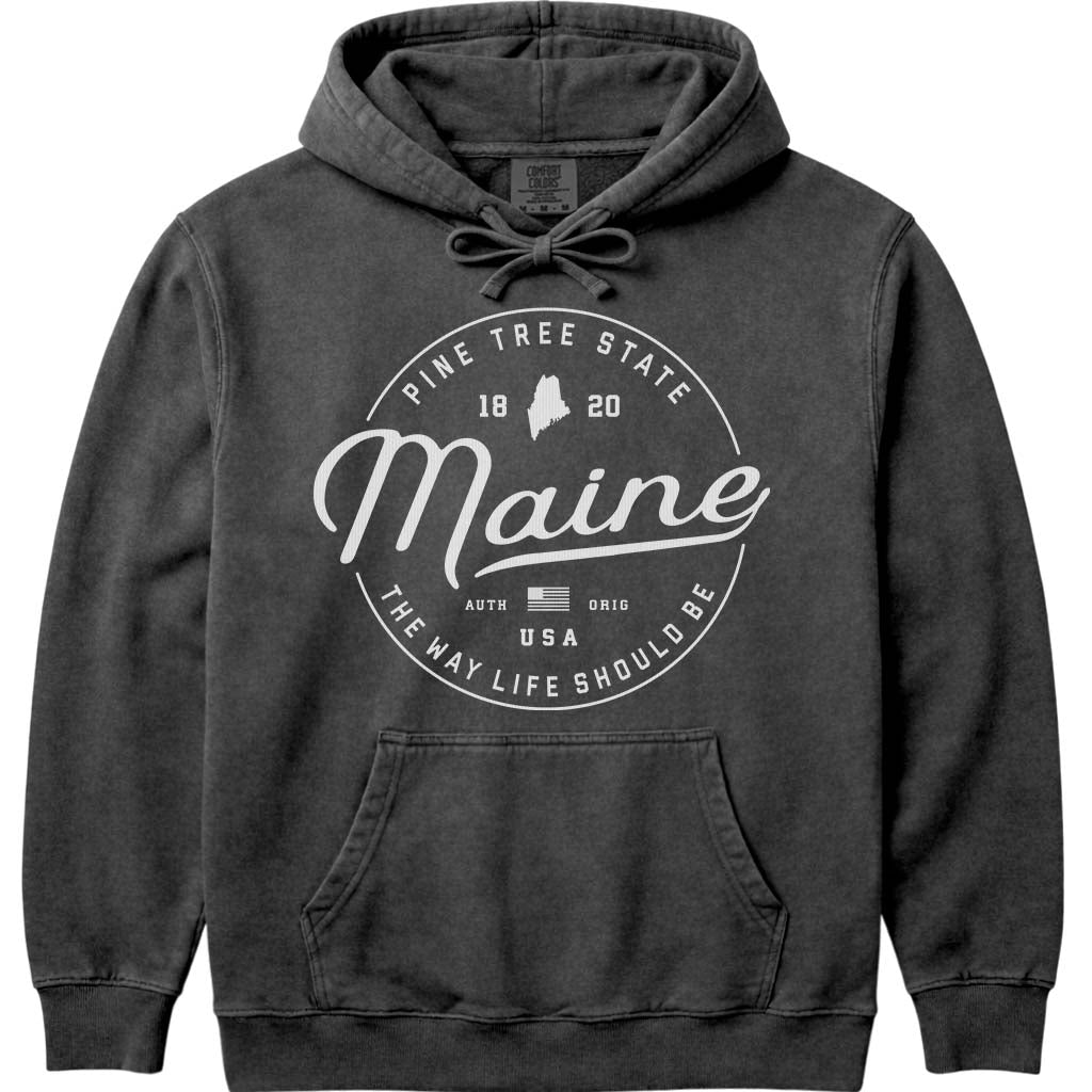 Maine Hoodie Vacationland - Pepper