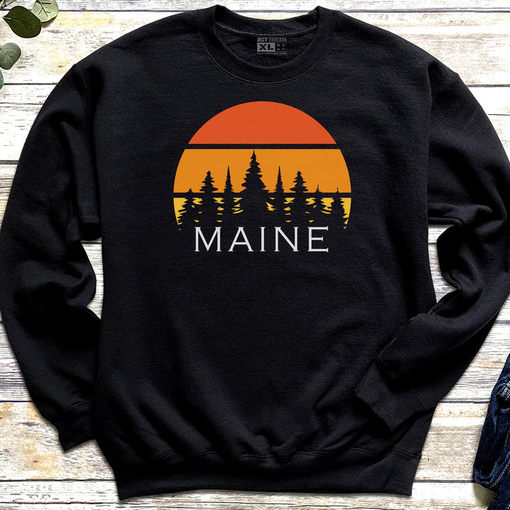 Maine Retro Sunset Sweatshirt