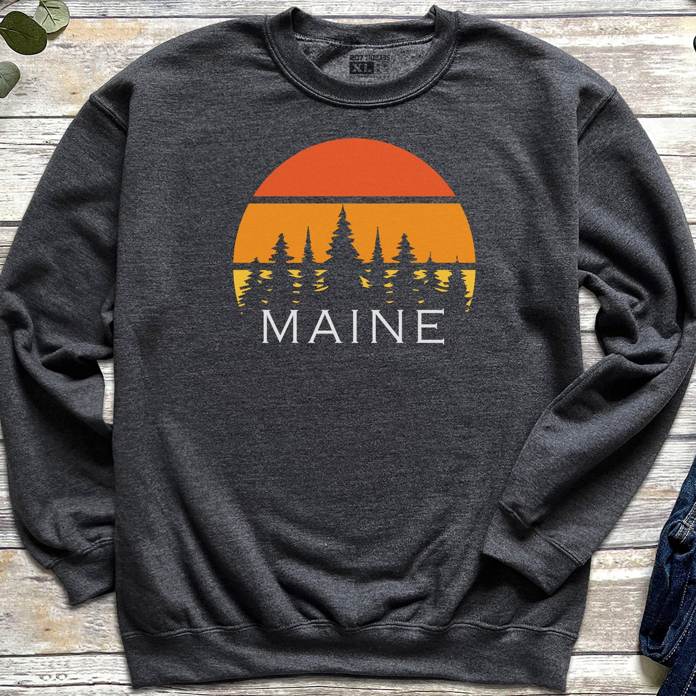 Maine Retro Sunset Sweatshirt