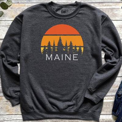 Maine Retro Sunset Sweatshirt
