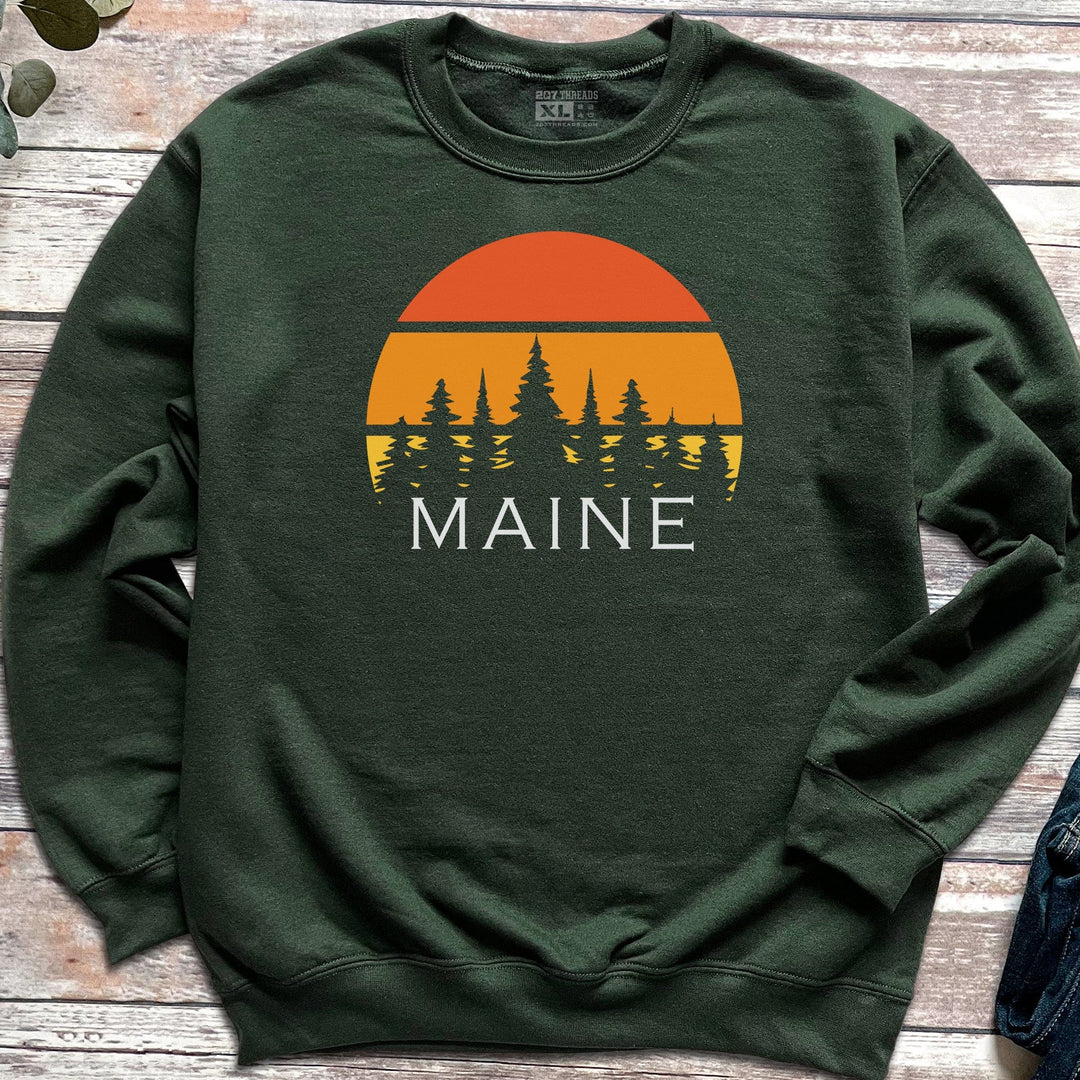 Maine Retro Sunset Sweatshirt