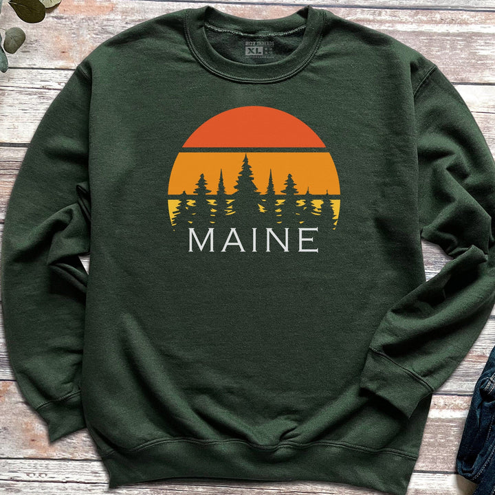 Maine Retro Sunset Sweatshirt