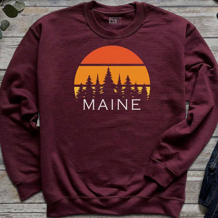 Maine Retro Sunset Sweatshirt