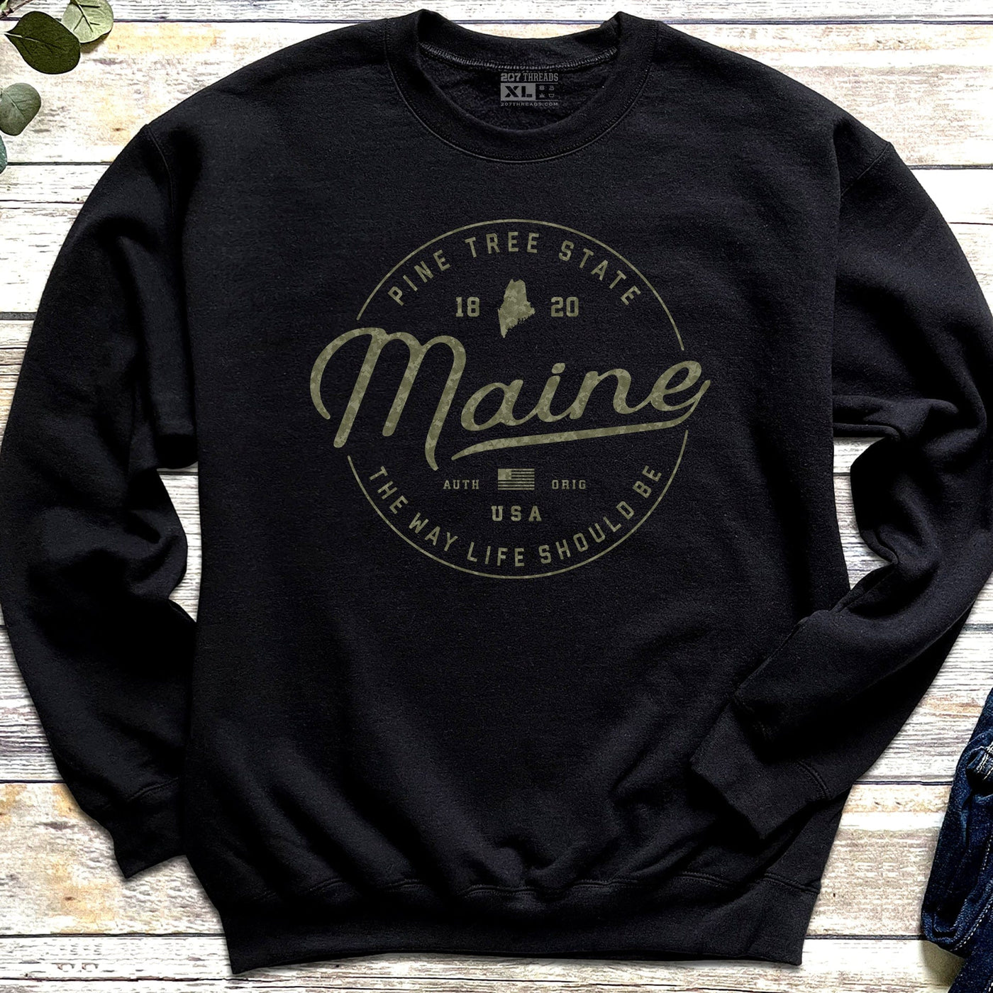 Maine Vacationland Camo Sweatshirt