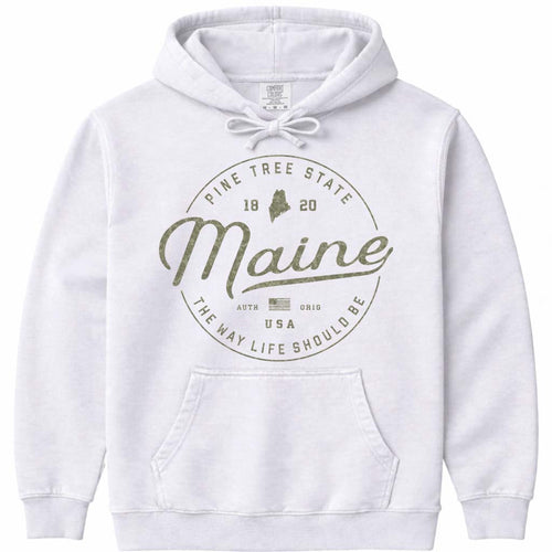 Maine Vacationland Camo Hooded Sweatshirt