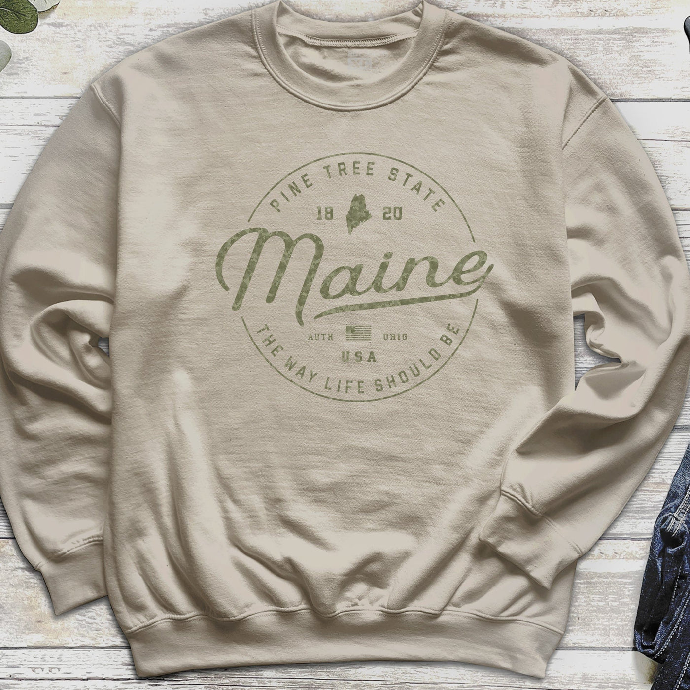 Maine Vacationland Camo Sweatshirt