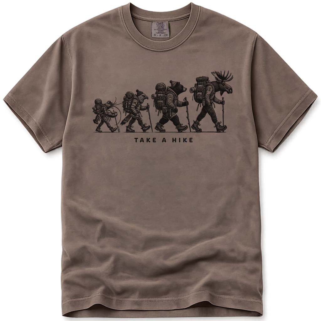 Maine Wildlife Nature Hike T Shirt - Espresso