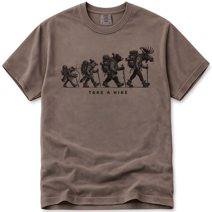 Maine Wildlife Nature Hike T Shirt - Espresso