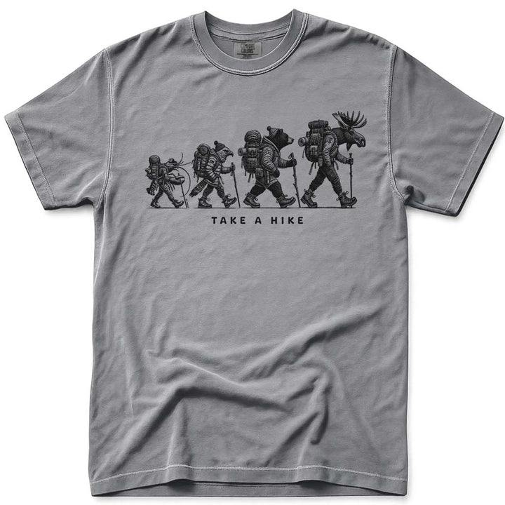 Maine Wildlife Nature Hike T Shirt - Grey