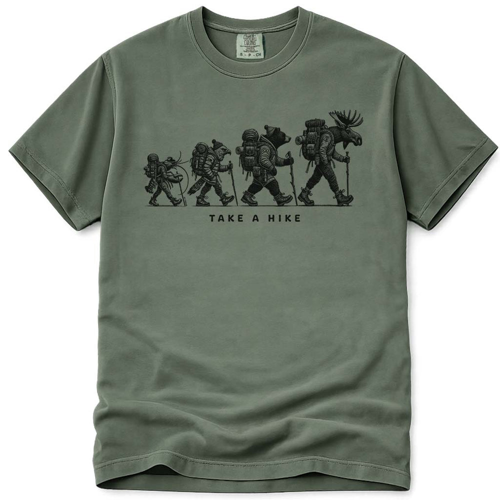 Maine Wildlife Nature Hike T Shirt - Moss