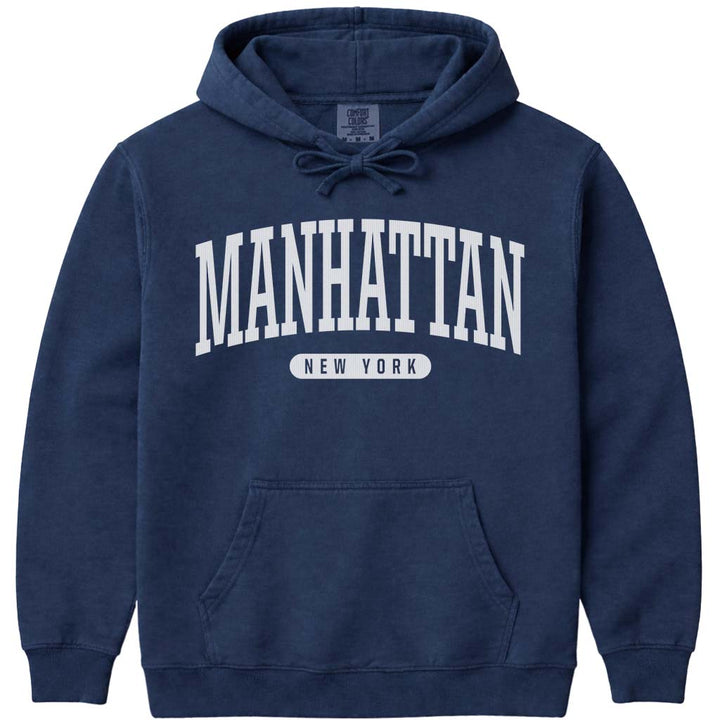 Manhattan New York Hoodie Sweatshirt - Navy