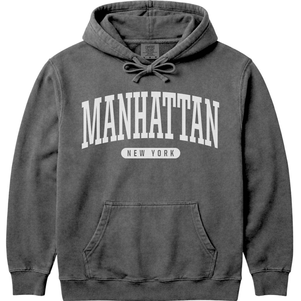 Manhattan New York Hoodie Sweatshirt - Pepper