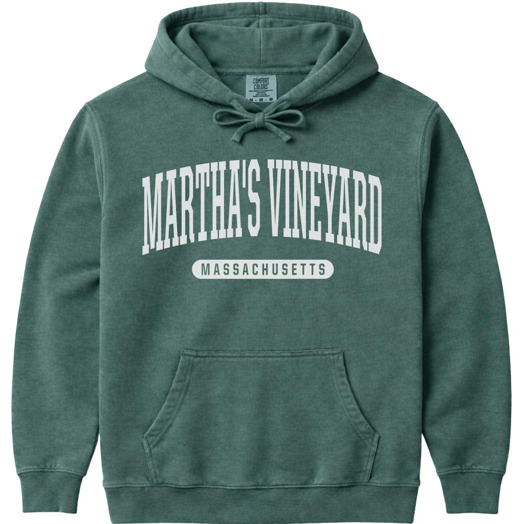 Martha's Vineyard Massachusetts Hoodie - Blue Spruce