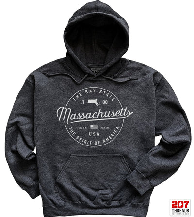 State of Massachusetts Hoodie Sweatshirt