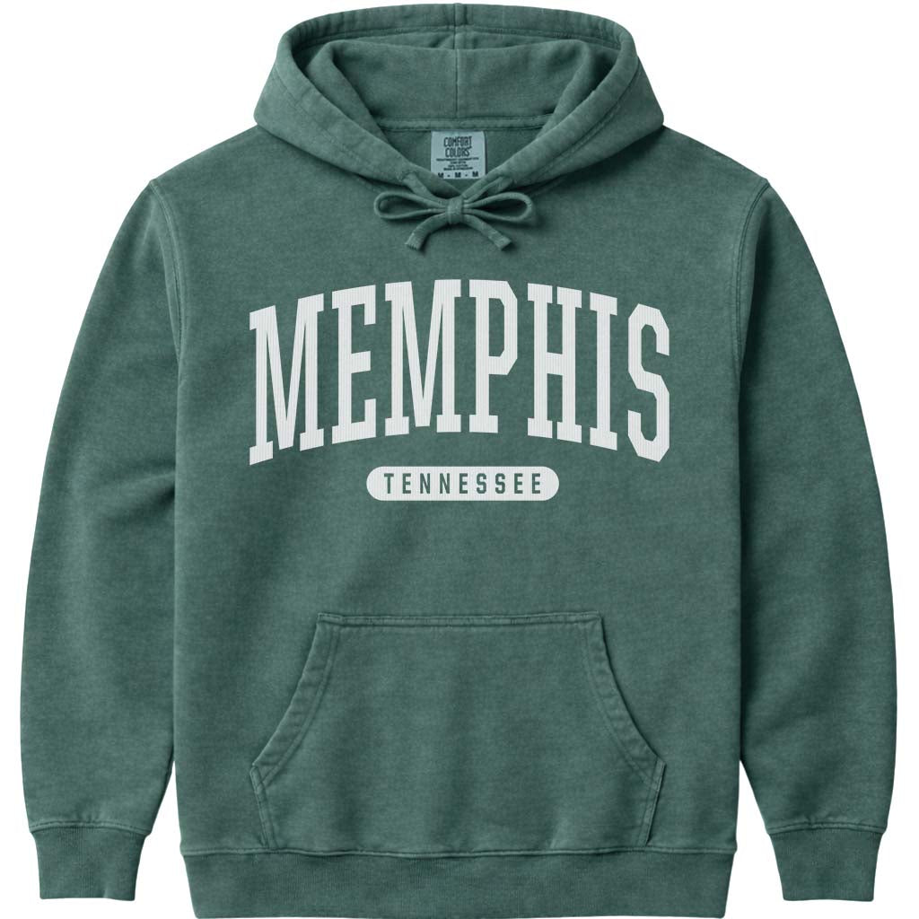 Memphis Tennessee Hoodie Sweatshirt - Blue Spruce
