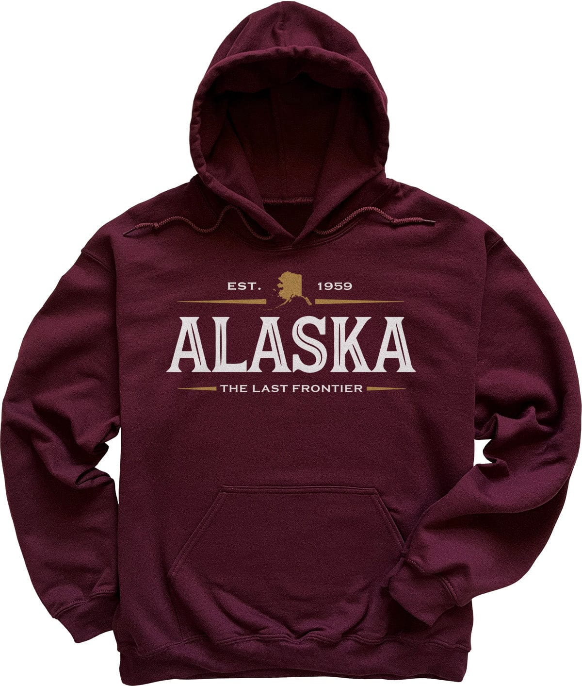 Maroon Men's Alaska Sweatshirt Hoodie