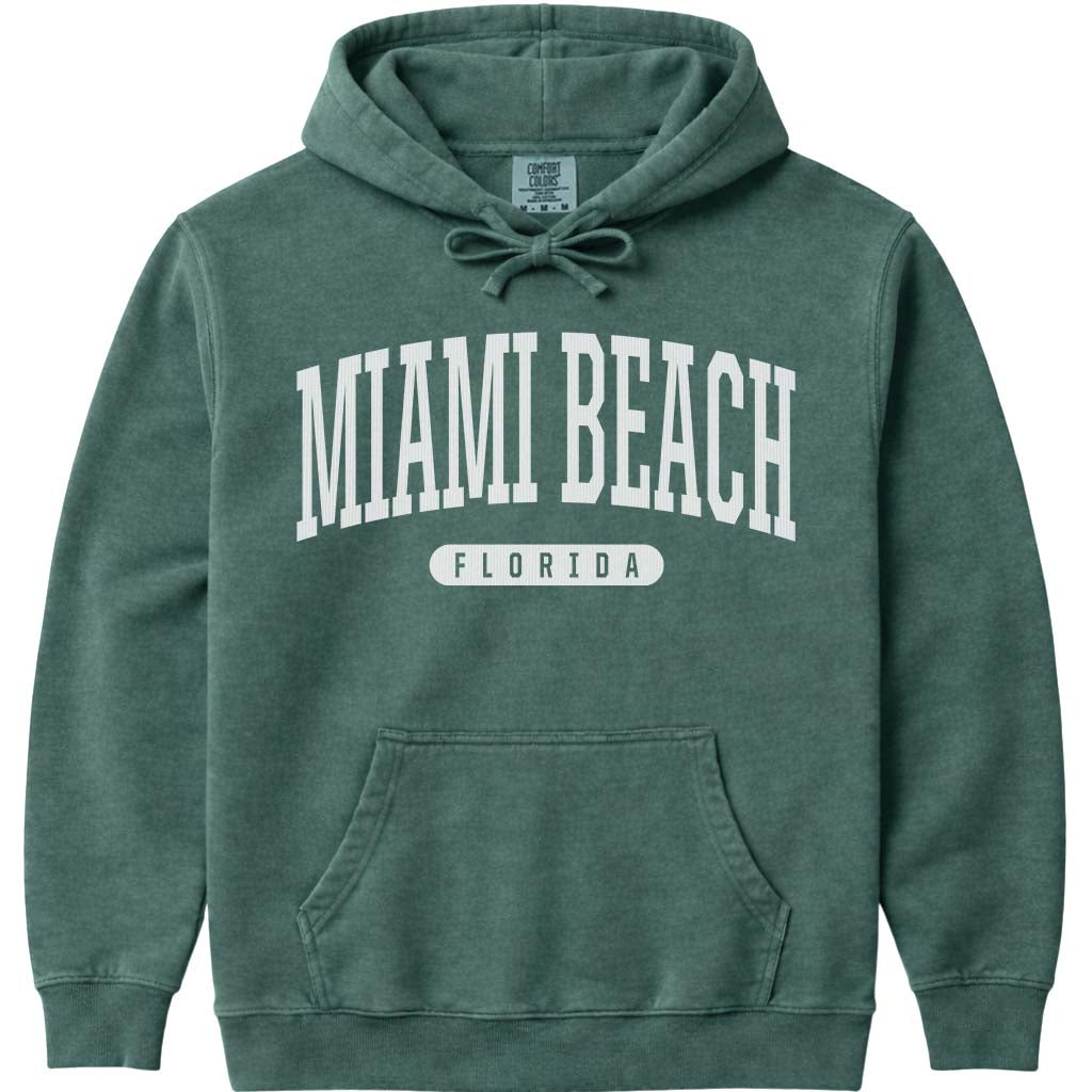 Miami Beach Florida Hoodie - Blue Spruce