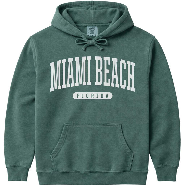 Miami Beach Florida Hoodie - Blue Spruce