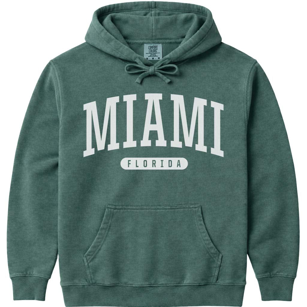 Miami Florida Hoodie - Blue Spruce