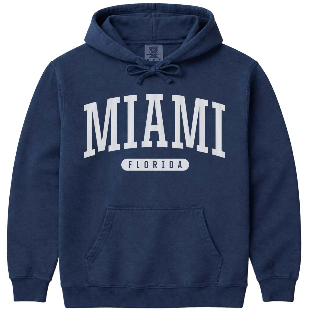 Miami Florida Hoodie - Navy