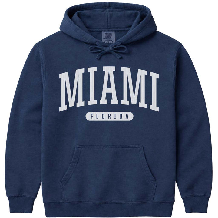 Miami Florida Hoodie - Navy