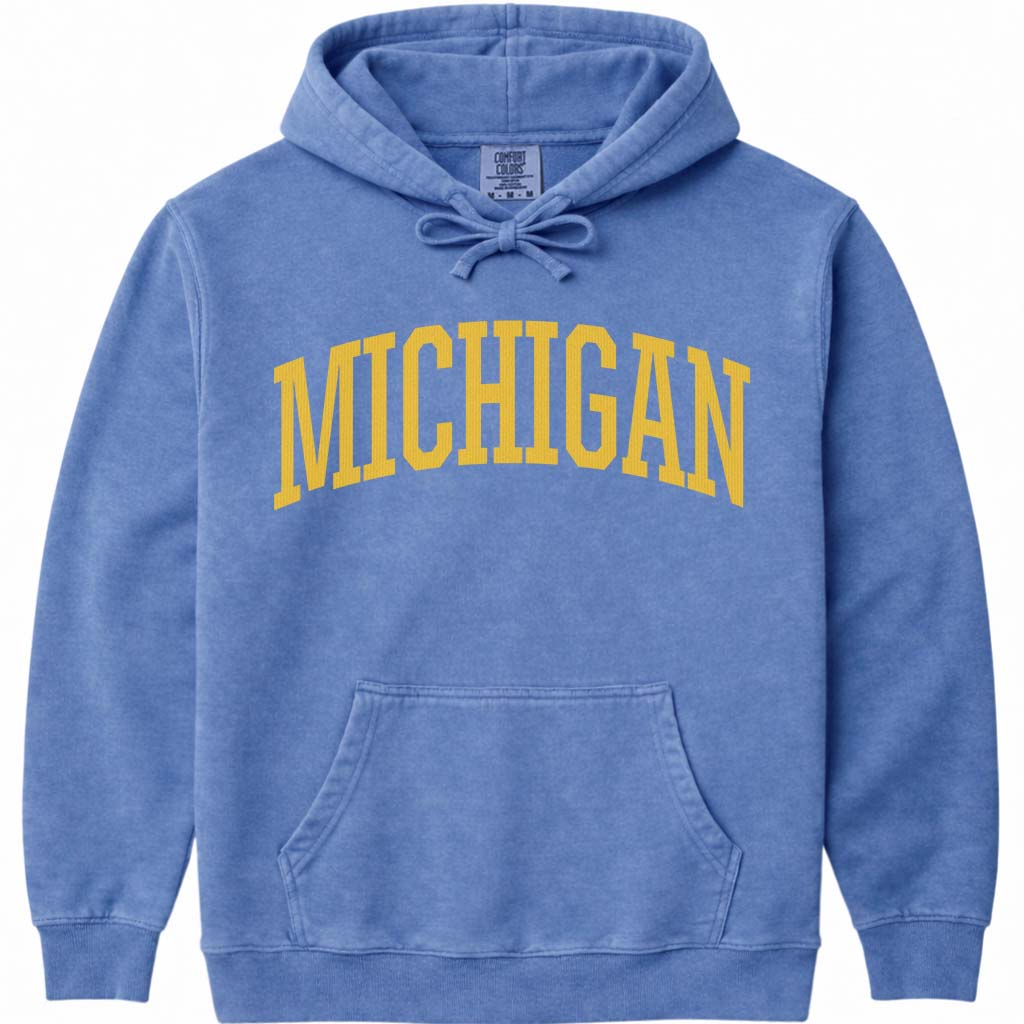 Michigan Sweatshirt Premium Unisex Hoodie - Flo Blue