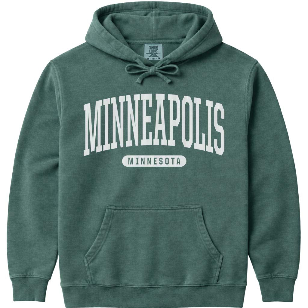 Minneapolis Minnesota Hoodie - Blue Spruce