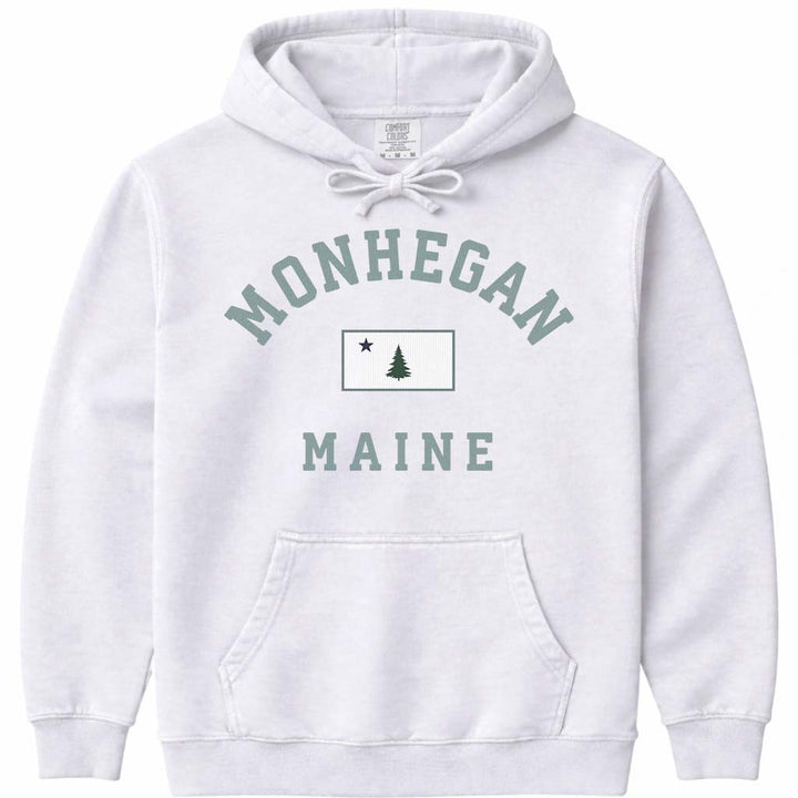 Monhegan Island Maine Flag Sweatshirt - White