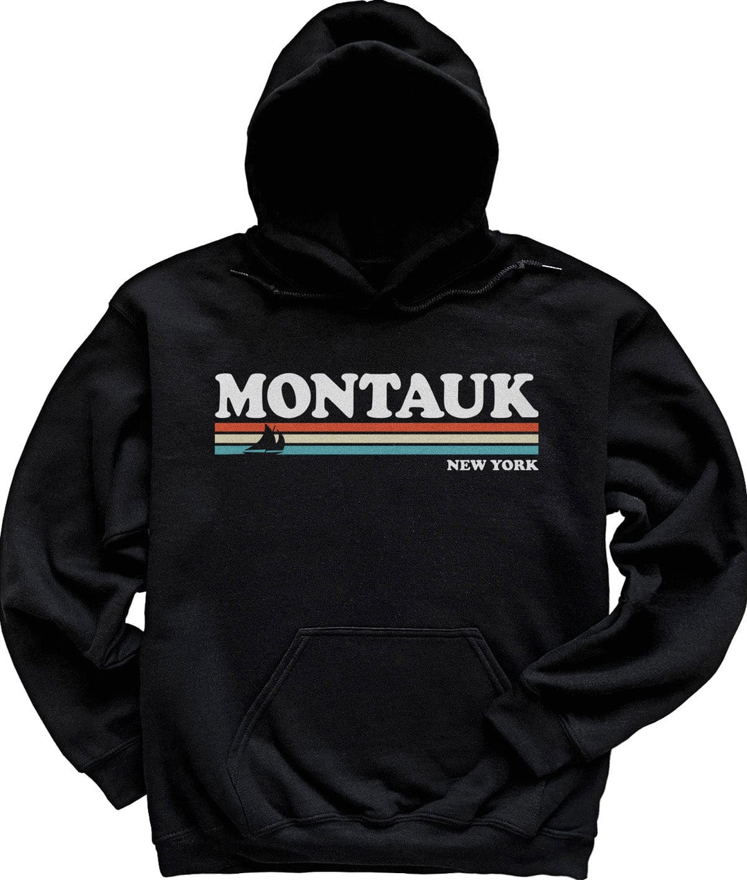 80's Retro Montauk Hoodie Sweatshirt