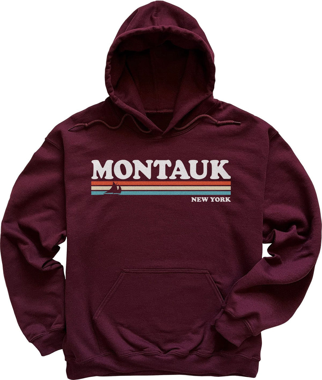 80's Retro Montauk Hoodie Sweatshirt