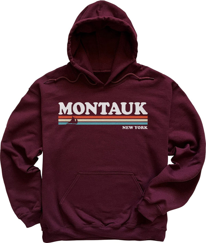 80's Retro Montauk Hoodie Sweatshirt