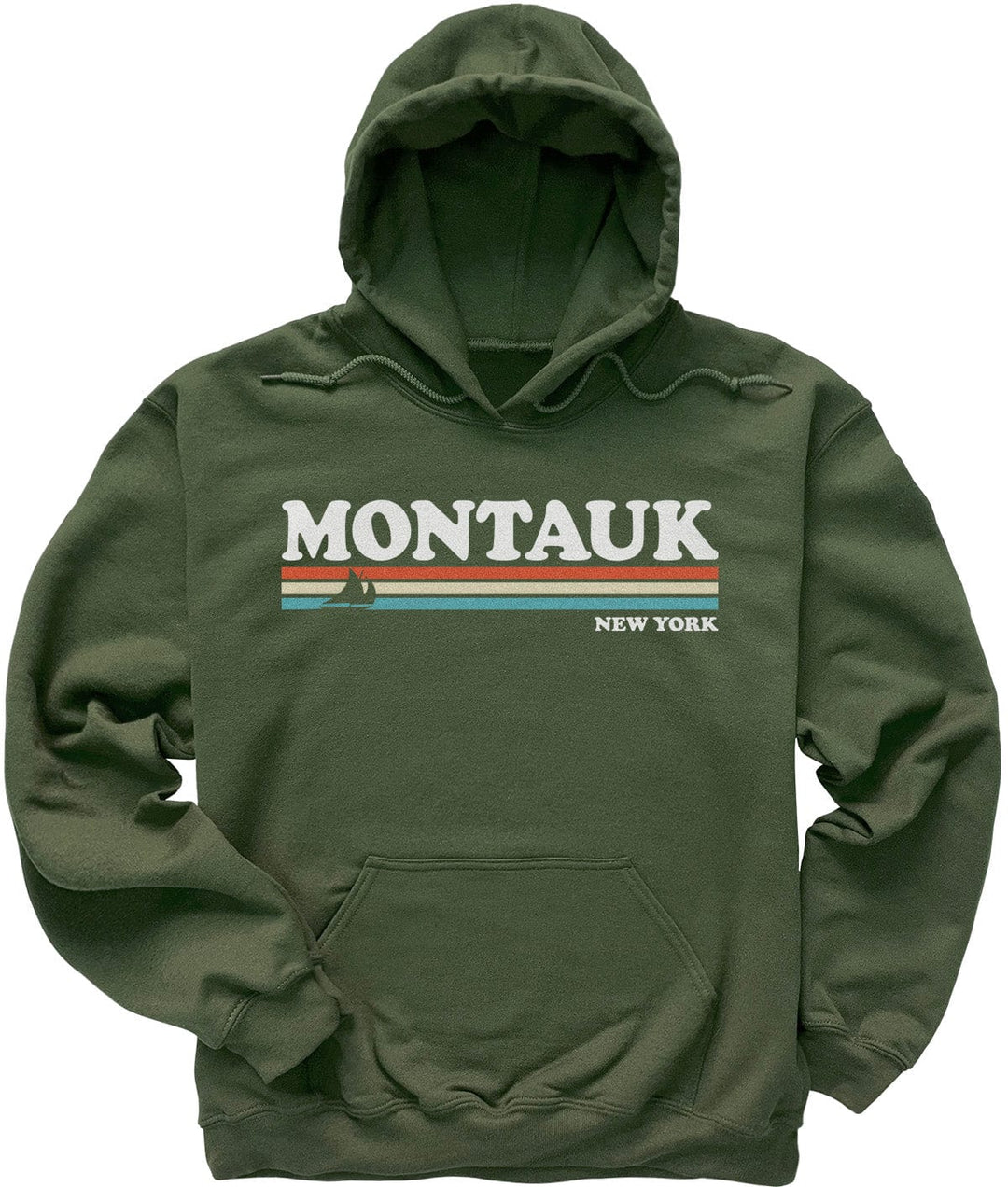 80's Retro Montauk Hoodie Sweatshirt