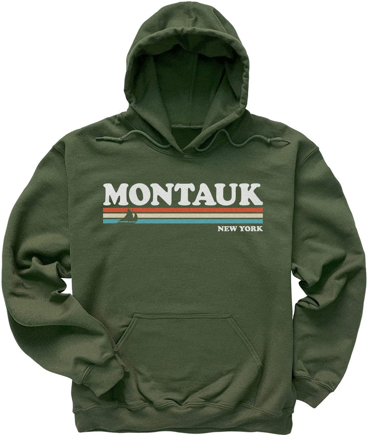 80's Retro Montauk Hoodie Sweatshirt